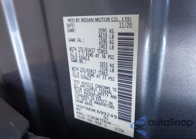 5N1AT3AB5MC699249: 42278952