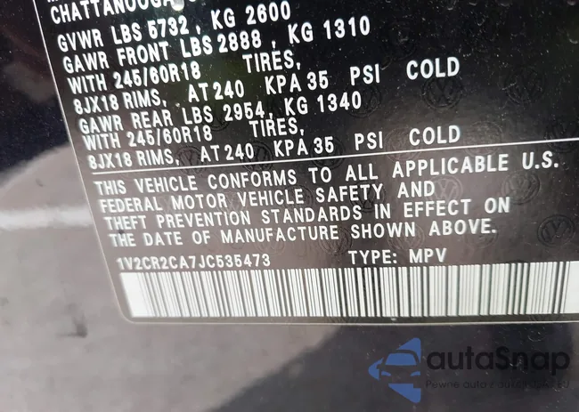 1V2CR2CA7JC535473: 42279008