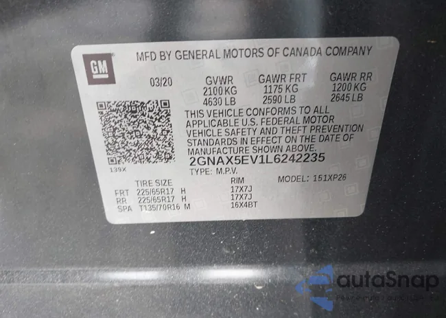 2GNAX5EV1L6242235: 42279190