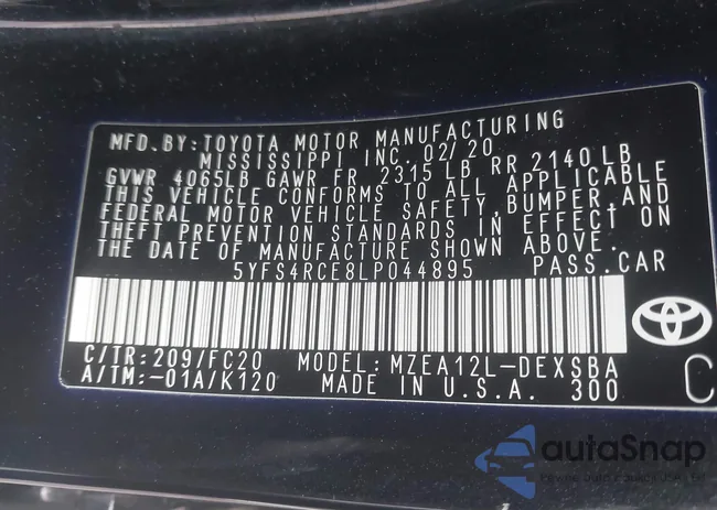 5YFS4RCE8LP044895: 42280335