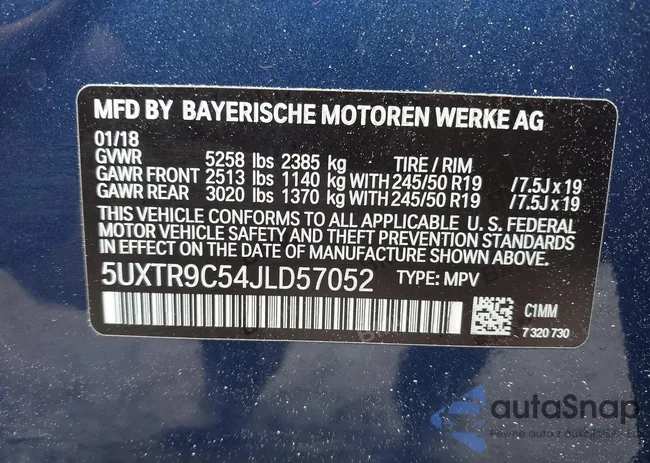 5UXTR9C54JLD57052: 42280454