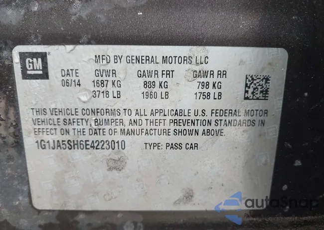 1G1JA5SH6E4223010: 42280582