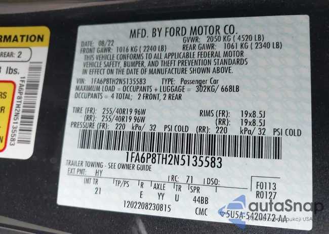 1FA6P8TH2N5135583: 42280818