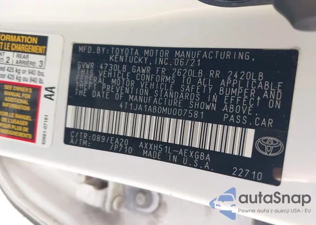 4T1JA1AB0MU007581: 42280835