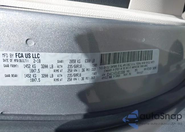 2C4RC1N72JR213288: 42279996