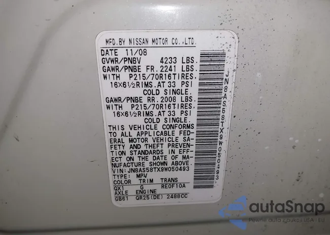 JN8AS58TX9W050493: 42280017