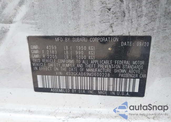 4S3GKAB69M3600228: 42280085