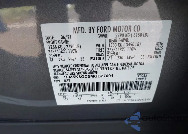 1FM5K8GC5MGB27091: 42280097