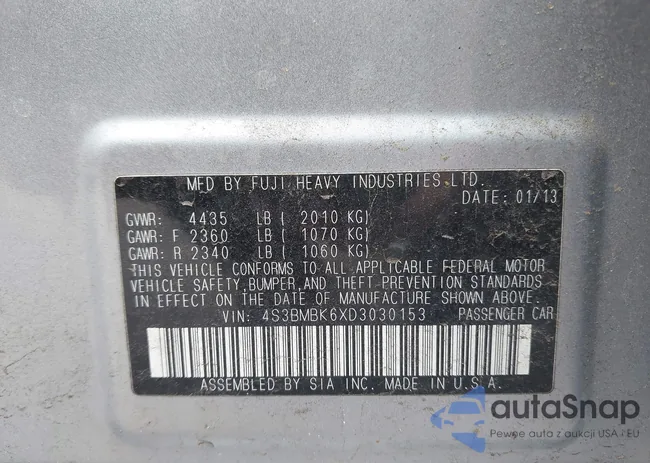 4S3BMBK6XD3030153: 42280145