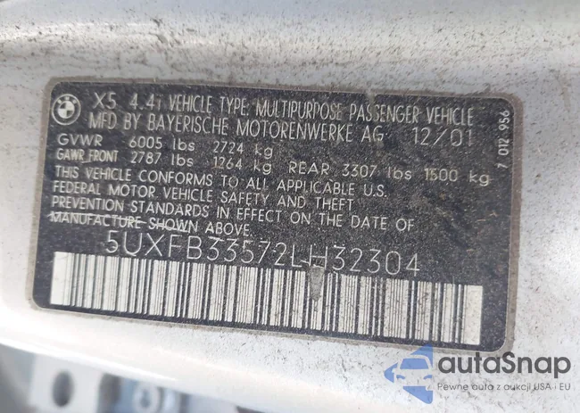 5UXFB33572LH32304: 42280160