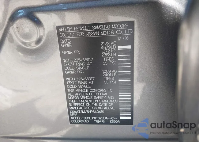 KNMAT2MV6HP540419: 42280185