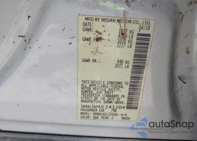 1N4AL3AP4JC241204: 42280189