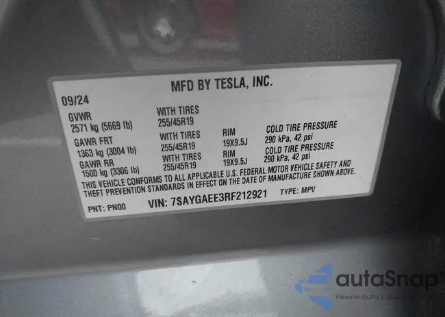 7SAYGAEE3RF212921: 42280248