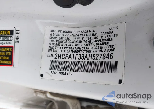 2HGFA1F38AH527846: 42281314