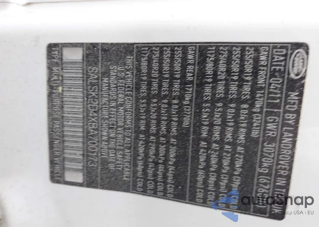 SALSK2D4XBA700173: 42281486