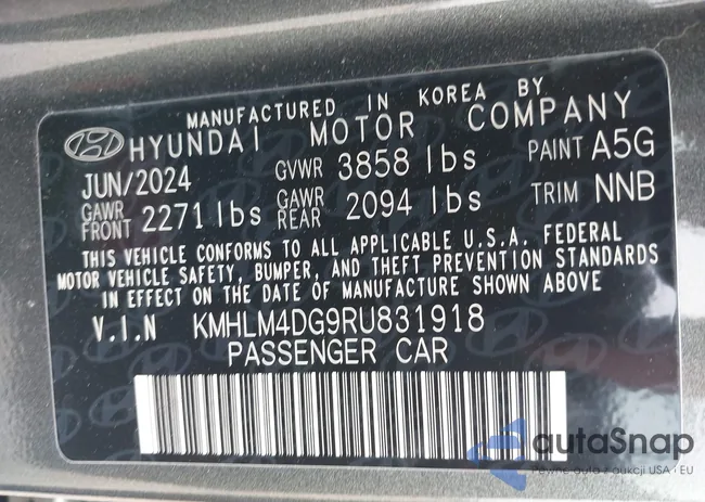 KMHLM4DG9RU831918: 42281637