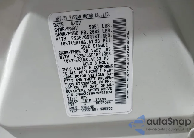 JN8AZ08W67W651874: 42280949