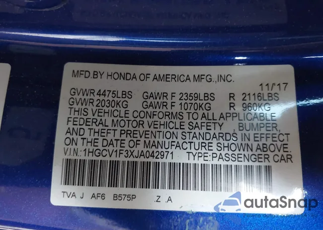 1HGCV1F3XJA042971: 42280961