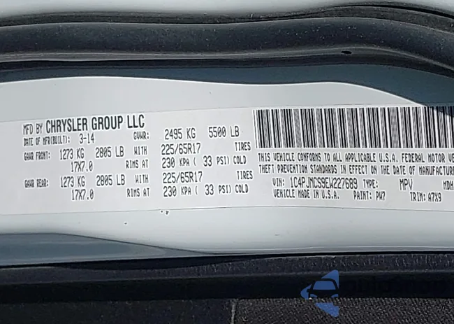 1C4PJMCS9EW227689: 42280998