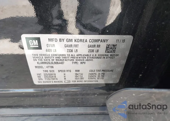 KL4MMGSL6LB064407: 42281008