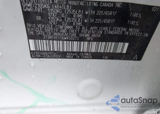 2T3RFREV8GW450273: 42281091