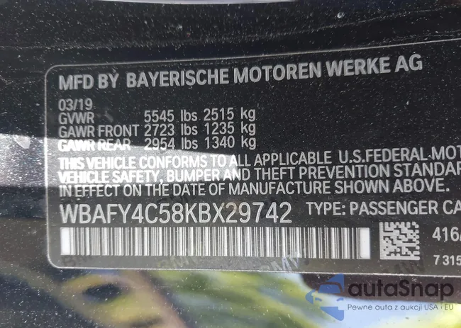 WBAFY4C58KBX29742: 42281144