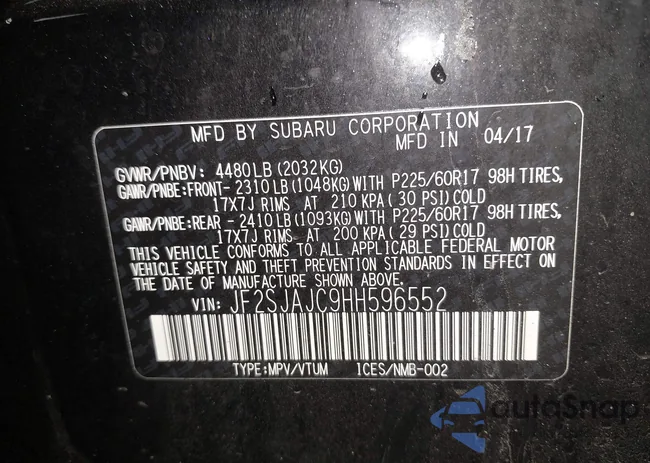 JF2SJAJC9HH596552: 42281162