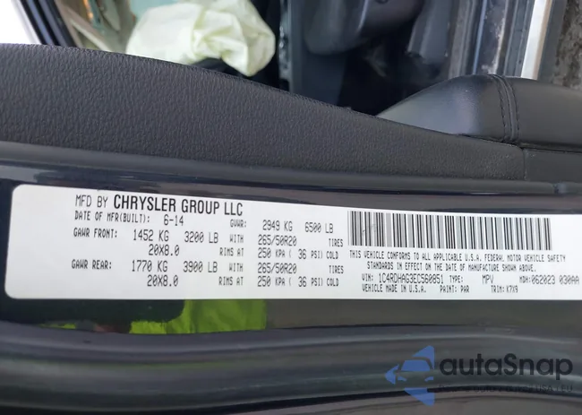 1C4RDHAG3EC560851: 42282572