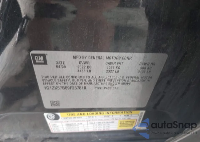 1G1ZK57B09F237810: 42282575