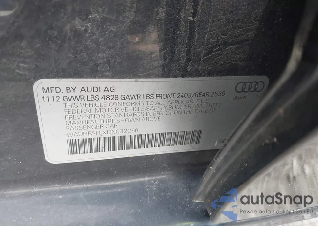 WAUHFAFLXDN032260: 42281958