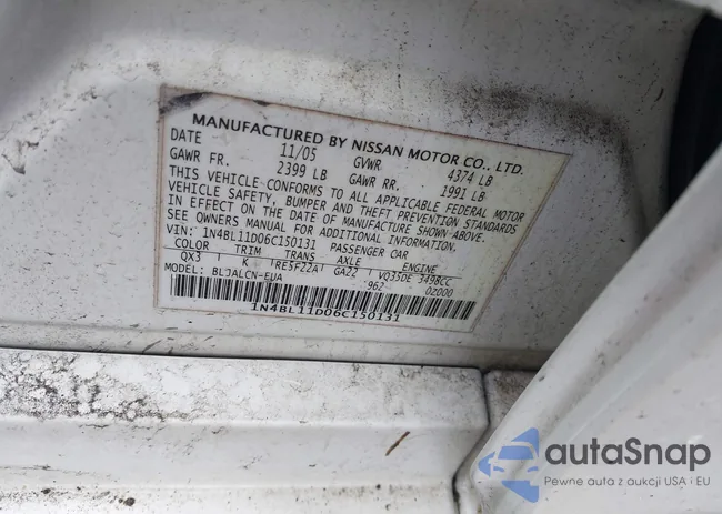 1N4BL11D06C150131: 42283377