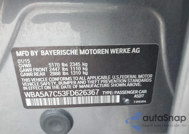 WBA5A7C53FD626367: 42283605