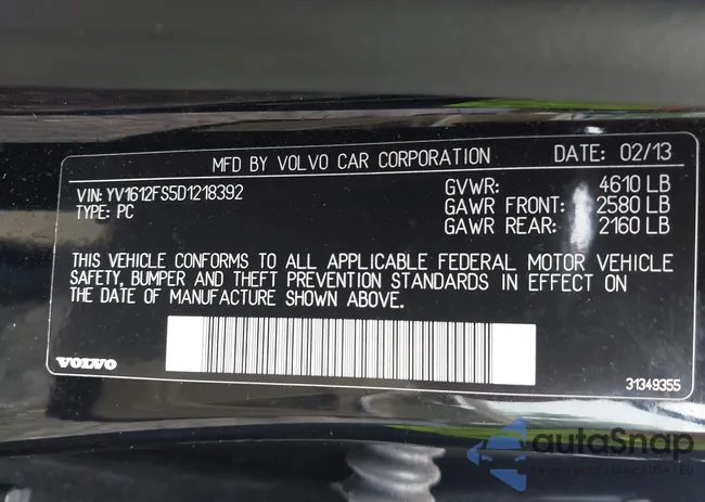 YV1612FS5D1218392: 42283632