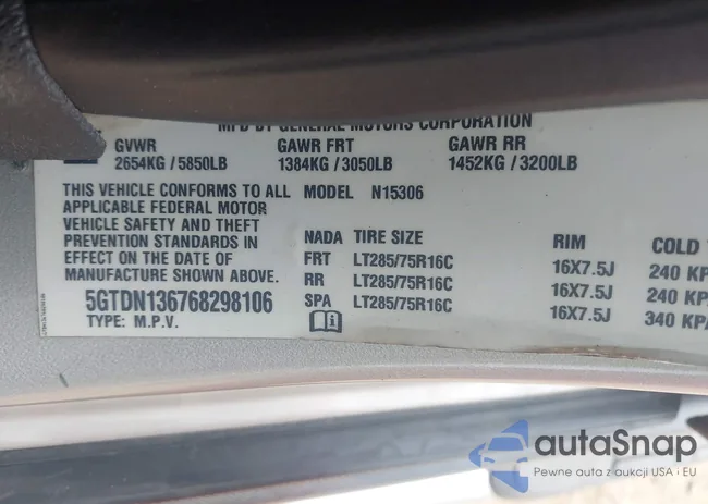 5GTDN136768298106: 42284341