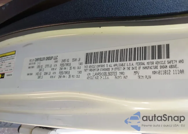 1J4HA5H16BL563723: 42284493