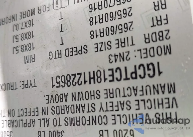 1GCPTCE18H1228651: 42284579