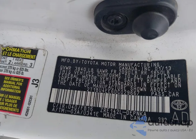 2T1BU4EE6DC029667: 42284712