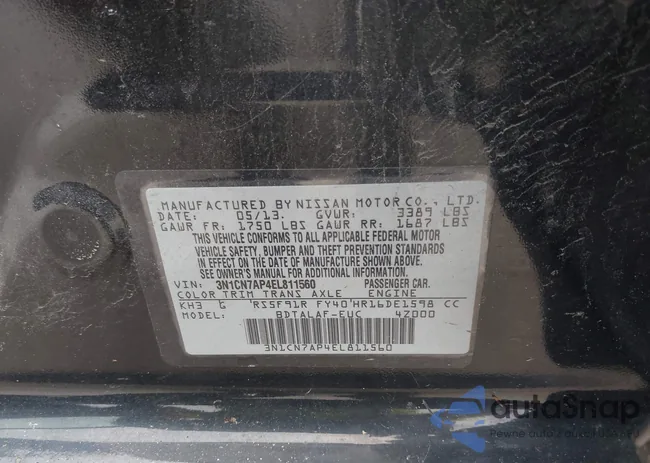 3N1CN7AP4EL811560: 42285287