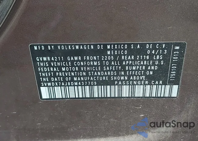 3VWDX7AJ8DM437709: 42285355