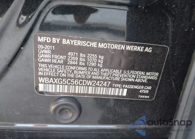 WBAXG5C56CDW24247: 42285403