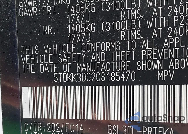 5TDKK3DC2CS185470: 42285640