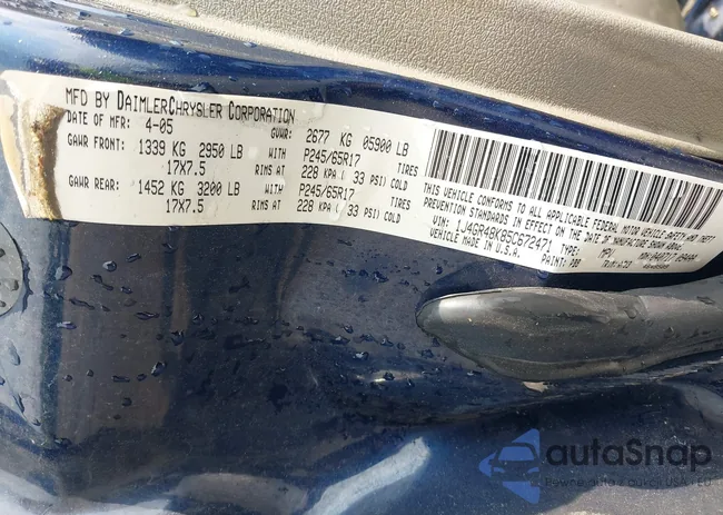 1J4GR48K85C672471: 42285676