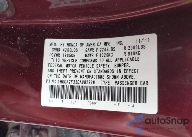 1HGCR2F32EA082929: 42285773