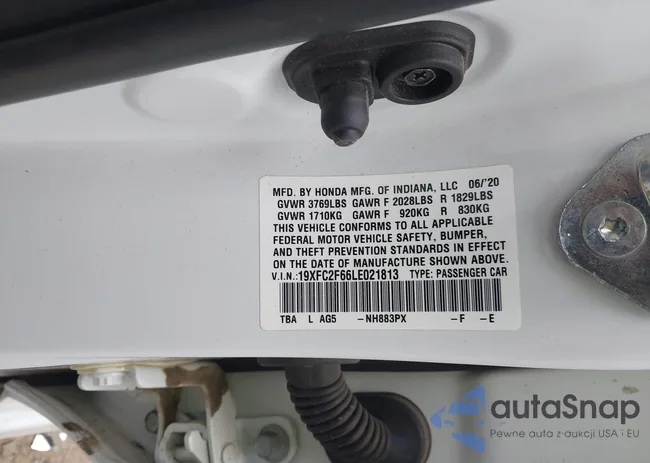 19XFC2F66LE021813: 42285033