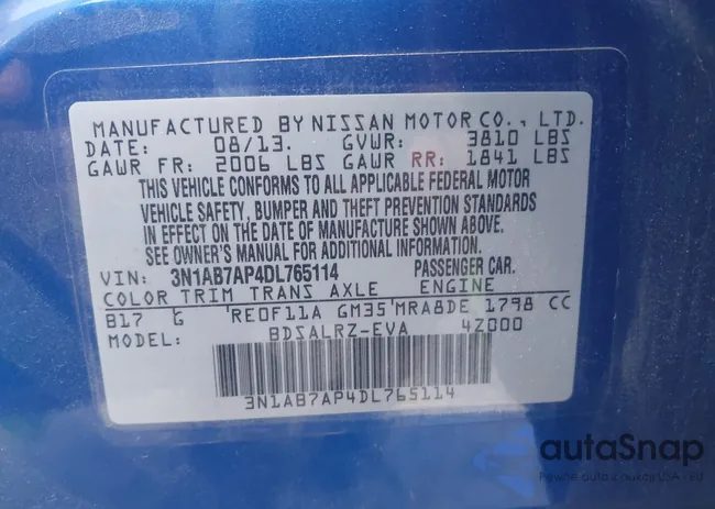 3N1AB7AP4DL765114: 42285042