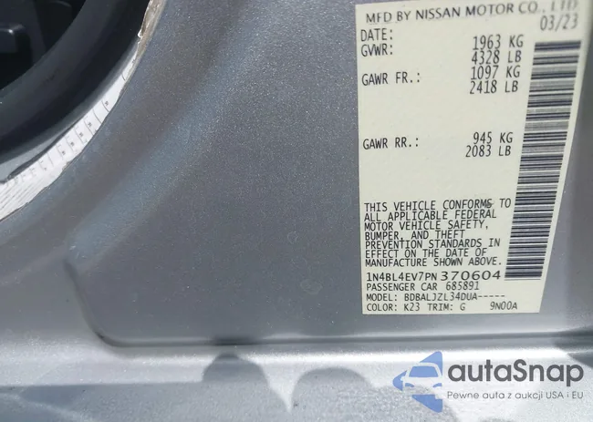 1N4BL4EV7PN370604: 42285069