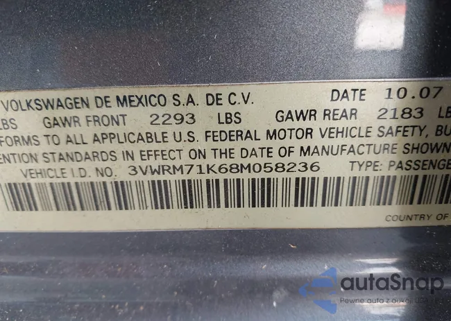 3VWRM71K68M058236: 42285102