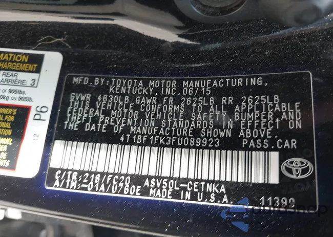 4T1BF1FK3FU089923: 42285166