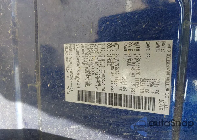 5N1DR2MN5KC583624: 42285194