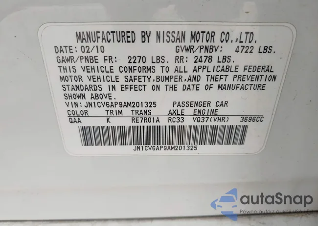 JN1CV6AP9AM201325: 42286382